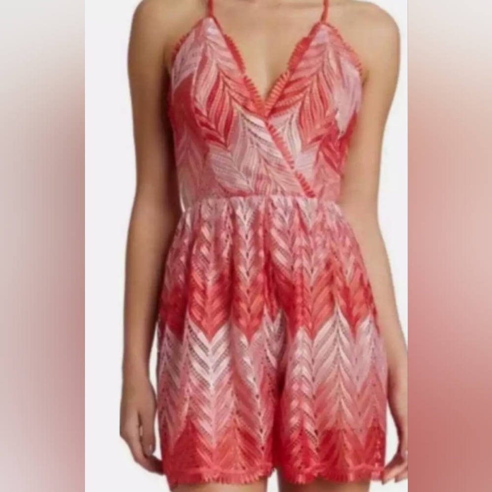 Dress The Population NEW Brigitte Lace Romper L - NWOT